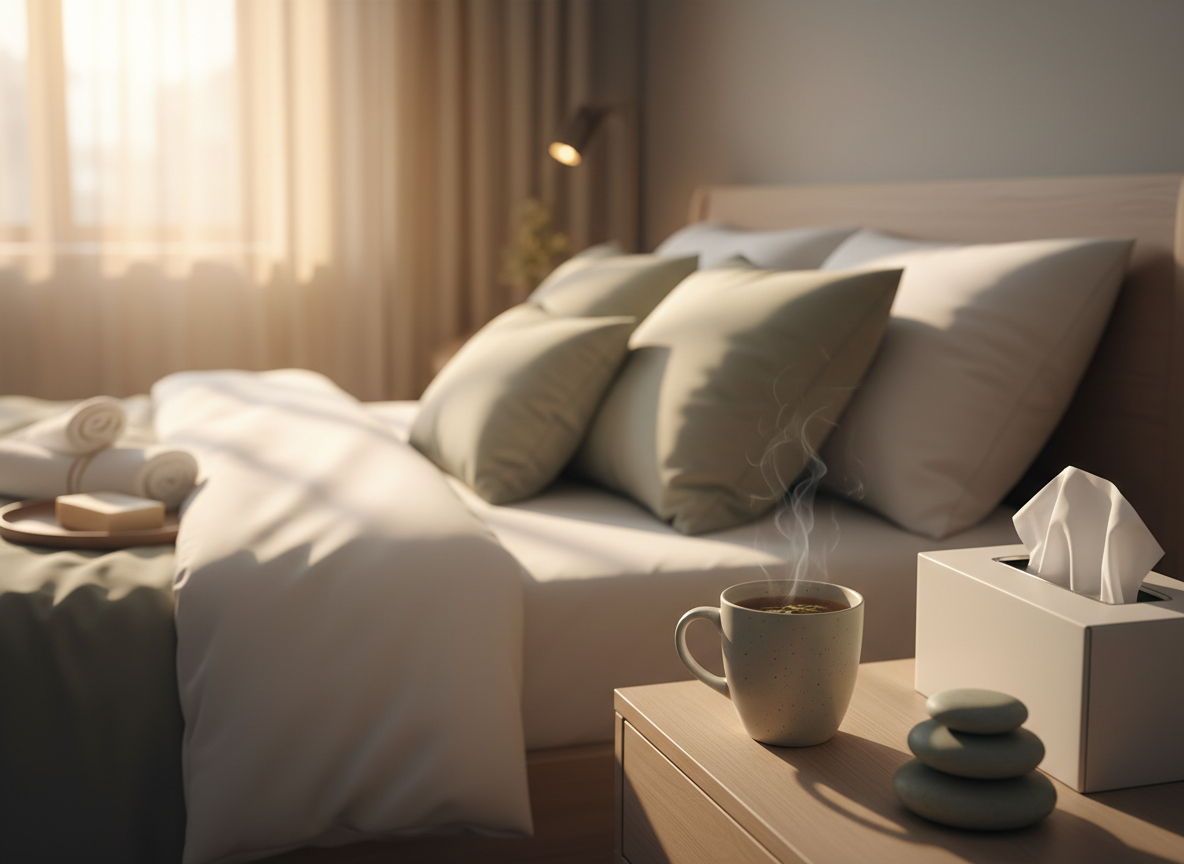 Cozy scene suggesting healthy immune-supporting habits